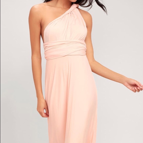 Blush pink convertible maxi dress - Picture 2 of 4
